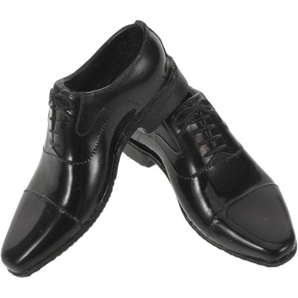Miniaturschuhe für Puppen Action Man Schwarze Schuhe 1/6 Figurenzubehör