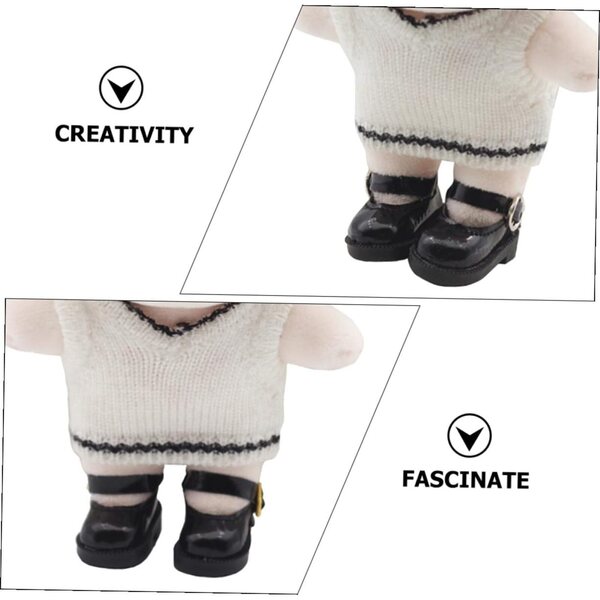 Scarpe Miniature Nere per Bambole BJD - Accessori Decorativi Resistenti e Comode
