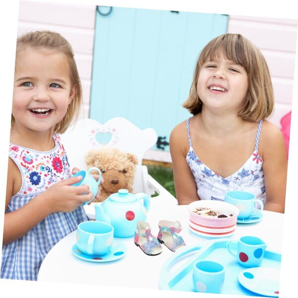 Mini-Dekorationsschuhe für widerstandsfähige und kreative Puppen – Set mit 2 Paaren in Rosa und Blau