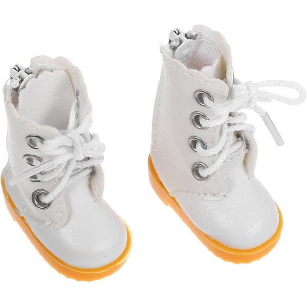 Hohe Stiefeletten aus Stoff mit Verzierungen für BJD-Puppen, elegante Schuhe für Gelenkpuppen