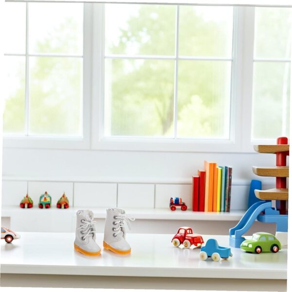 Bottine Alta in Tessuto con Decorazioni per bambole BJD, Scarpe Eleganti per Bambole Articolate
