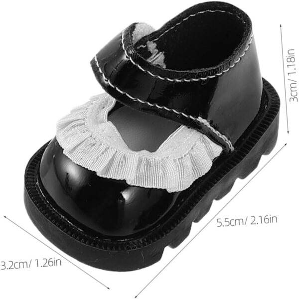 Mikinona 2 Paar Miniaturschuhe für neugeborene Puppen, buntes Zubehör aus PU