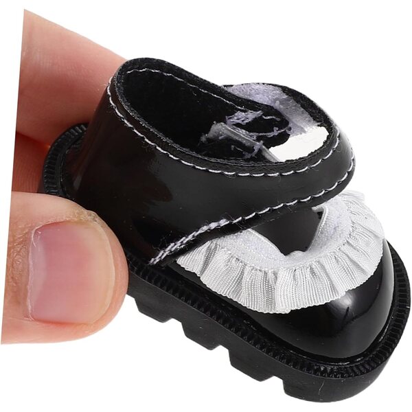 Mikinona 2 Paar Miniaturschuhe für neugeborene Puppen, buntes Zubehör aus PU
