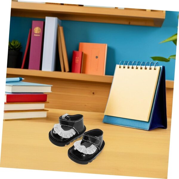 Mikinona 2 Paar Miniaturschuhe für neugeborene Puppen, buntes Zubehör aus PU