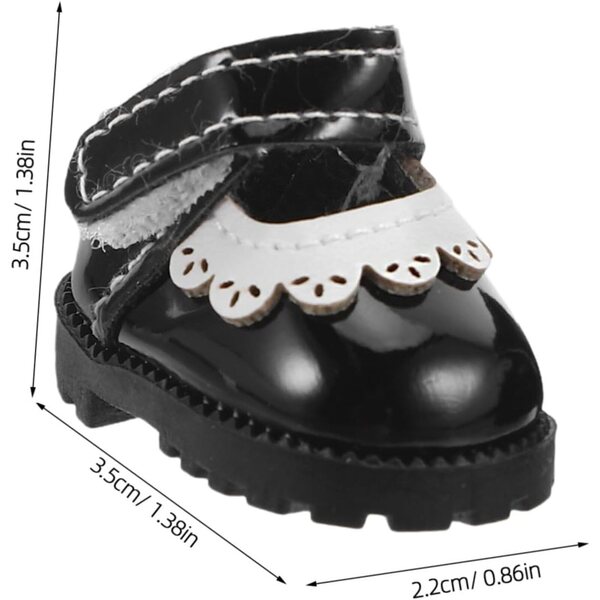 Schuhe für 17 cm HEALSOPTHY-Puppen aus schwarzem PU – vielseitiges und modisches Accessoire