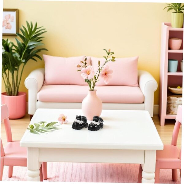 Schuhe für 17 cm HEALSOPTHY-Puppen aus schwarzem PU – vielseitiges und modisches Accessoire