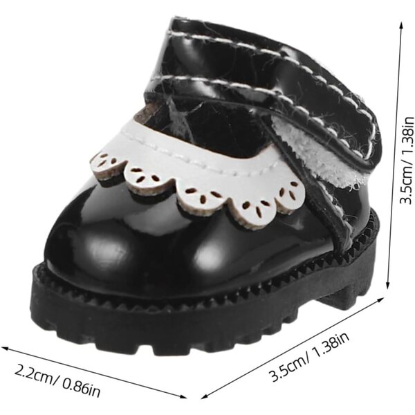 Schuhe für 17 cm HEALSOPTHY-Puppen aus schwarzem PU – vielseitiges und modisches Accessoire