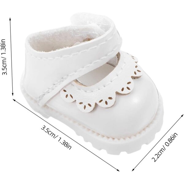 Mini Ballerine Bianche per bambole da 17 cm Scarpe di PU Eleganti e Comfort