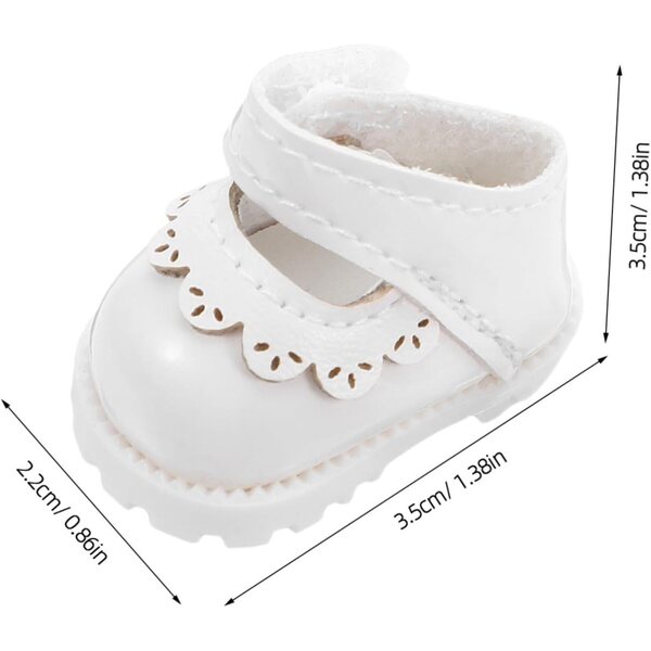Mini Ballerine Bianche per bambole da 17 cm Scarpe di PU Eleganti e Comfort