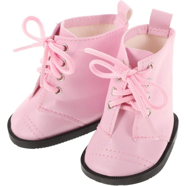 Bottine Miniatura per Bambole 18cm in PU Rosa - Accessori Moda per Barbie