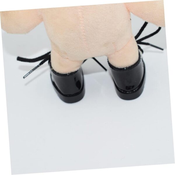 Schwarze Mini-Stoffschuhe für Puppen – dekorative Accessoires für Puppenhäuser
