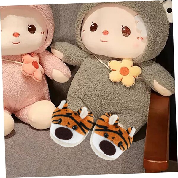 Vaguelly Scarpe Peluche per bamboles con Motivo Animal Cartoon 8x6 cm