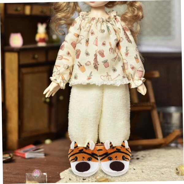 Vaguelly Scarpe Peluche per bamboles con Motivo Animal Cartoon 8x6 cm