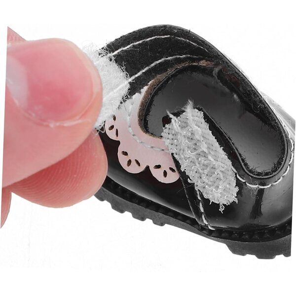 Scarpe Miniature Nere in PU per Bambole 3,5 cm - Accessori Moda Eleganti