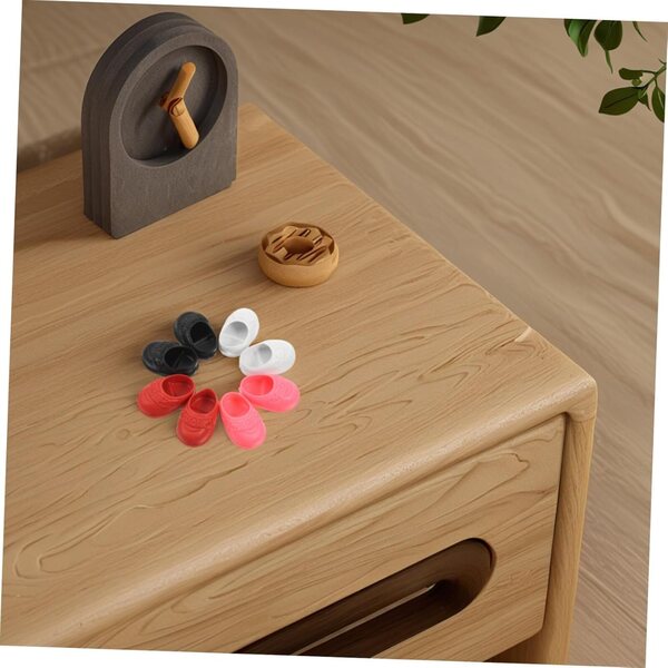Mini Ballerine per bambole 17 cm - 4 Paia di Scarpe Multicolori e Piatti in Plastica