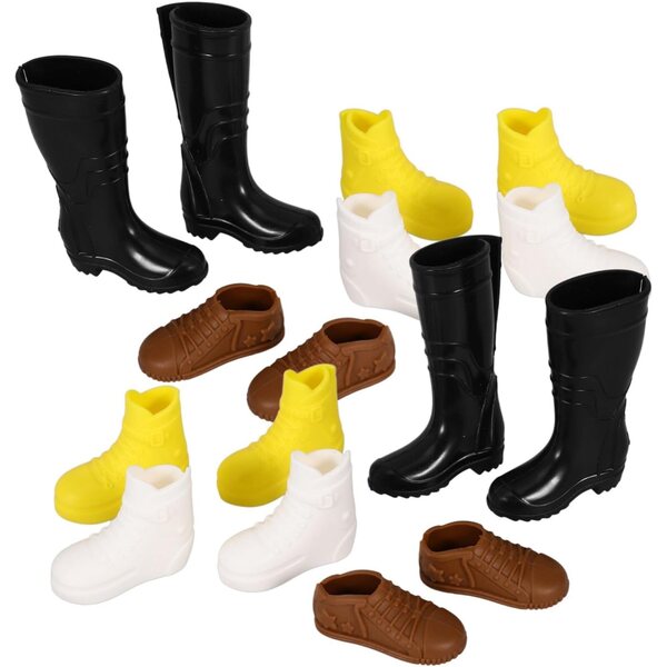 ERINGOGO Set 8 Paia Scarpe Miniature per Bambole, Resistente e Dettagliato in Plastica