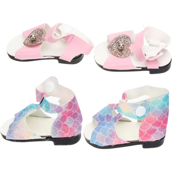 Beaupretty 2 Paar Miniaturschuhe für Puppen aus widerstandsfähigem Kunststoff, Kinderspielzeugzubehör