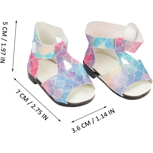 Beaupretty 2 Paar Miniaturschuhe für Puppen aus widerstandsfähigem Kunststoff, Kinderspielzeugzubehör