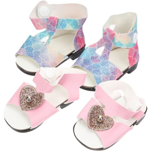 Beaupretty 2 Paar Miniaturschuhe für Puppen aus widerstandsfähigem Kunststoff, Kinderspielzeugzubehör