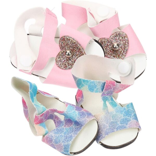 Beaupretty 2 Paar Miniaturschuhe für Puppen aus widerstandsfähigem Kunststoff, Kinderspielzeugzubehör