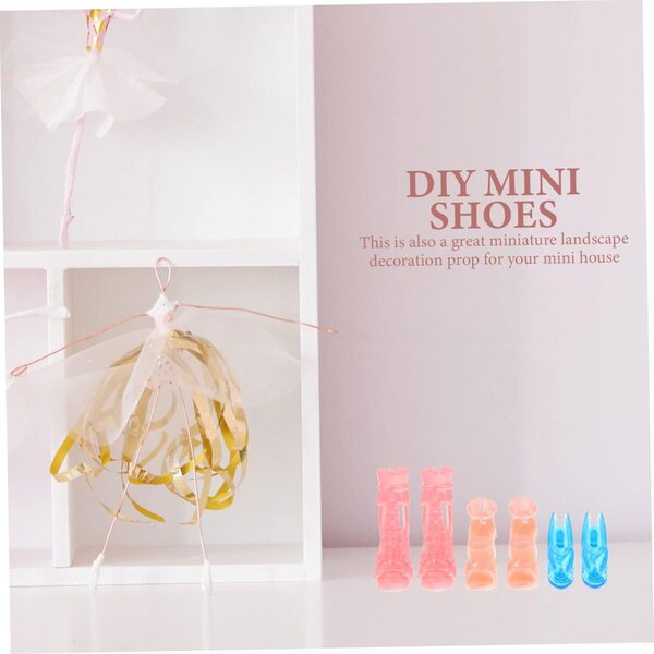 Mini Scarpe per Bambole 15 Coppie in Plastica Trasparente Colorata | ERINGOGO