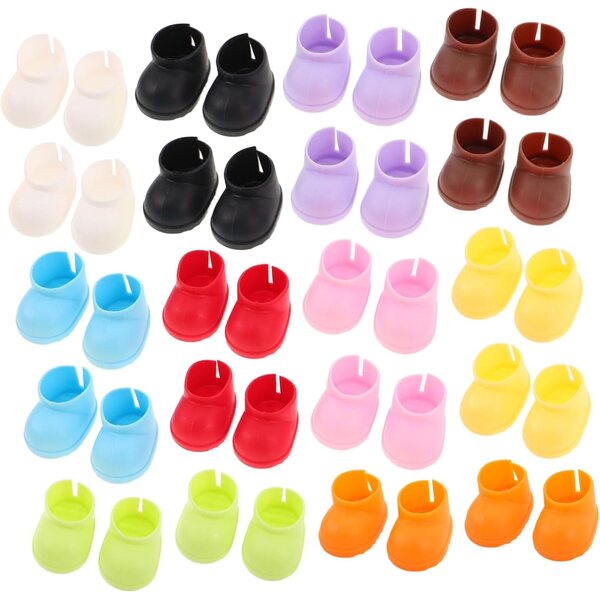 20 Paar Mini-Baumwollschuhe für Puppen von 10 bis 15 cm – farbenfrohe Modeaccessoires