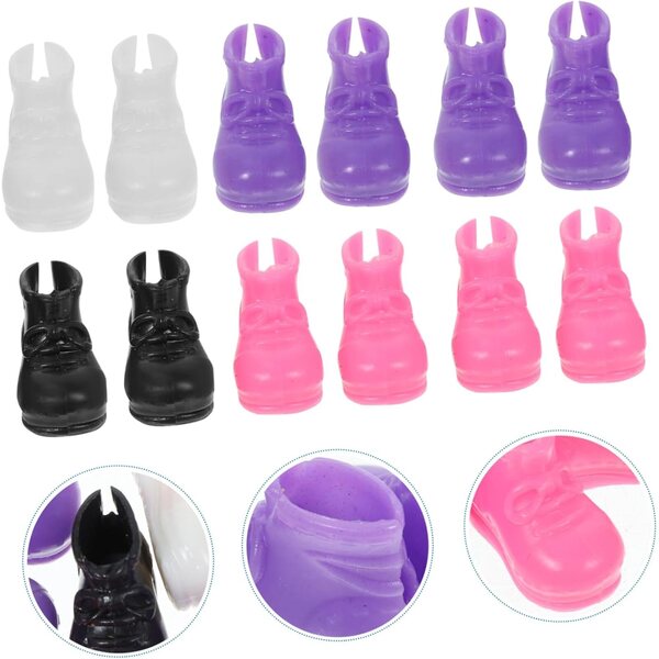 20 Scarpe Miniature per Bambole in Plastica | Accessori per Mini Casa e Decorazioni