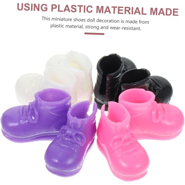 20 Scarpe Miniature per Bambole in Plastica | Accessori per Mini Casa e Decorazioni