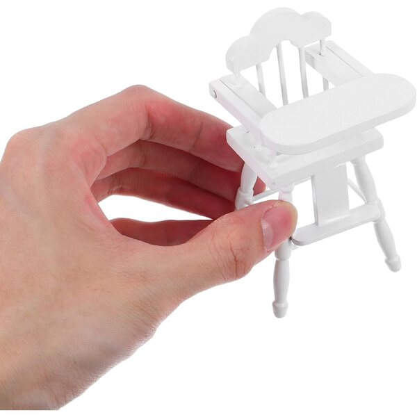 VICASKY Mini Sedia in Legno 1/12 per Casa delle Bambole, Accessorio Fai da Te