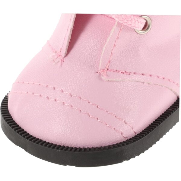 Beaupretty Mini rosa PU-Puppenstiefel, weich und leicht, 7,5 x 5,8 x 4,3 cm