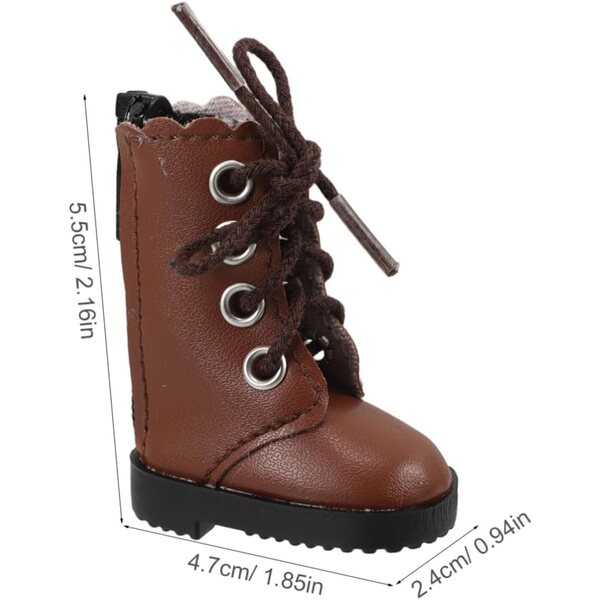 WOONEKY Scarponcini Miniatura per BJD bamboles – Scarpe Montanti in Tessuto Morbido