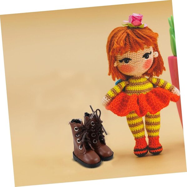 WOONEKY Scarponcini Miniatura per BJD bamboles – Scarpe Montanti in Tessuto Morbido