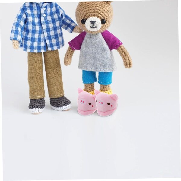 Pantoufles en peluche motif cochon per bambole da 18 pollici, accessori invernali SOPOTUTU