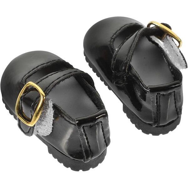 Scarpe in Pelle per Bambole 15 cm - Mini Scarpe Decorative Nere 4,5x2,2 cm