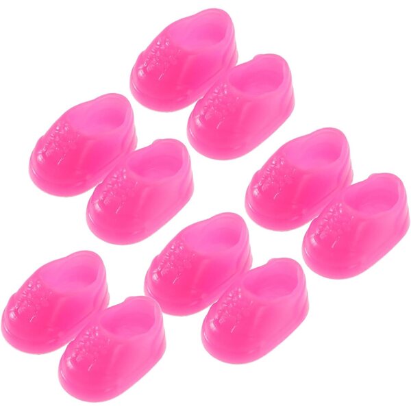 WOONEKY 50 Paia Mini Scarpe Gialle Anatra per Bambole e Giochi Immaginativi