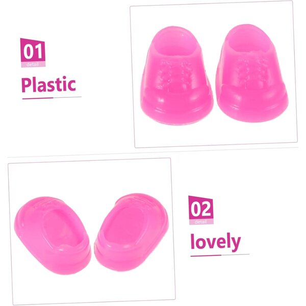WOONEKY 50 Paia Mini Scarpe Gialle Anatra per Bambole e Giochi Immaginativi