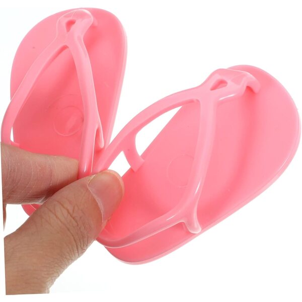 WOONEKY 3 Paia Mini Pantofoline Eleganti per Bambole, Resistenti e Colorate