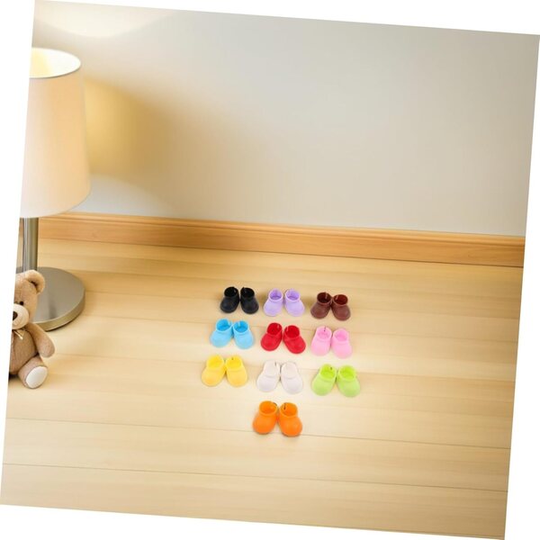 Beaupretty 20 Paires Mini Stivali in Plastica per Bambole 10-15 cm, Accessori Costume
