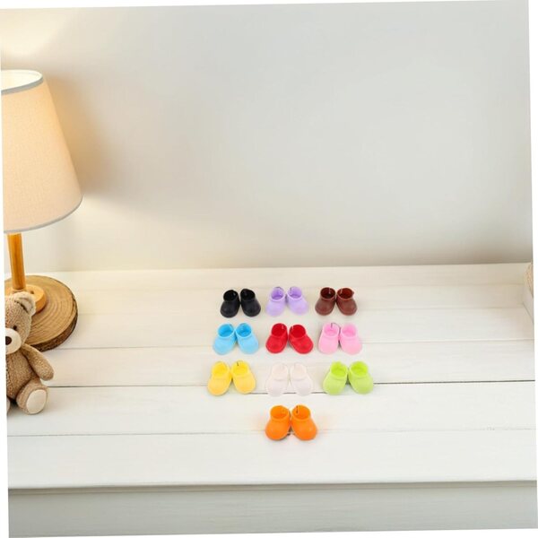 Beaupretty 20 Paires Mini Stivali in Plastica per Bambole 10-15 cm, Accessori Costume