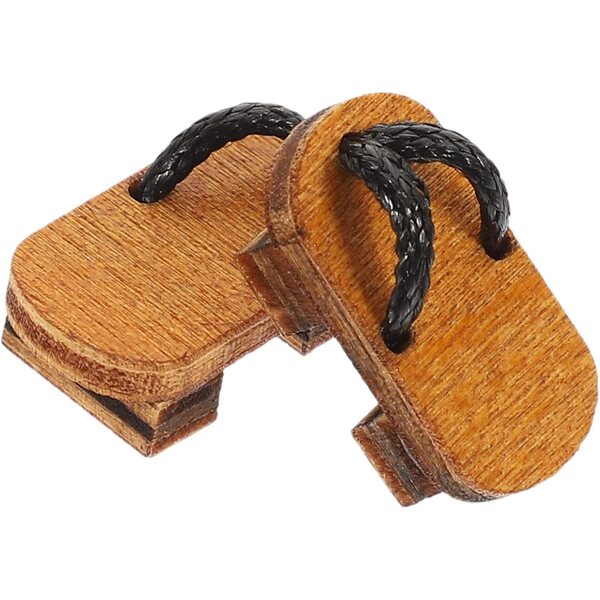 Mini Scarpe in Legno per Bambole 2x1 cm - Accessori Decorativi per Case di Bambole Feste