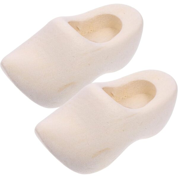 Mini Scarpe Non Verniciate per Casa delle Bambole Accessori DIY 3x1,5 cm