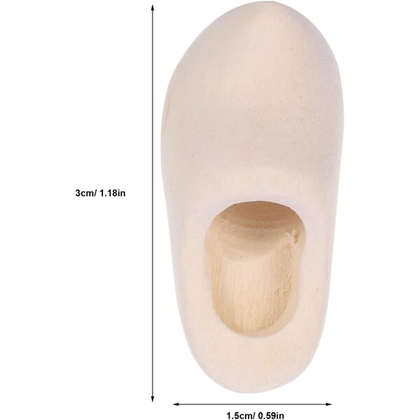 Mini Scarpe Non Verniciate per Casa delle Bambole Accessori DIY 3x1,5 cm