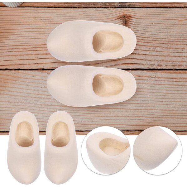 Mini Scarpe Non Verniciate per Casa delle Bambole Accessori DIY 3x1,5 cm