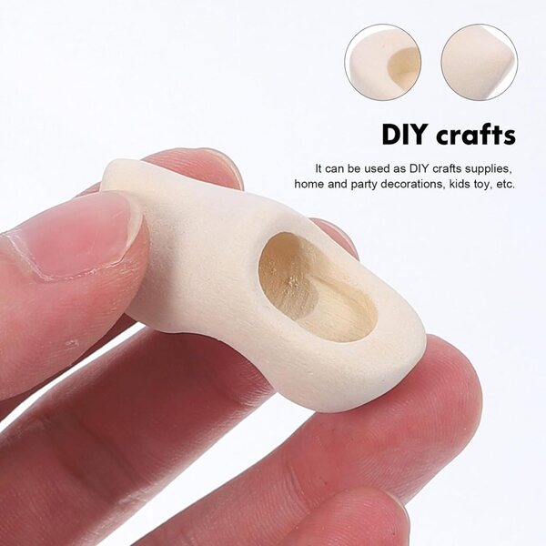 Mini Scarpe Non Verniciate per Casa delle Bambole Accessori DIY 3x1,5 cm