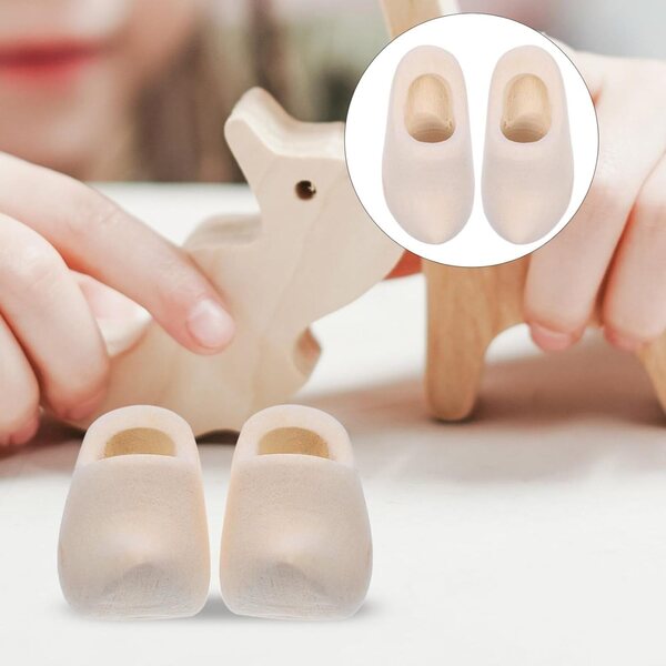 Mini Scarpe Non Verniciate per Casa delle Bambole Accessori DIY 3x1,5 cm