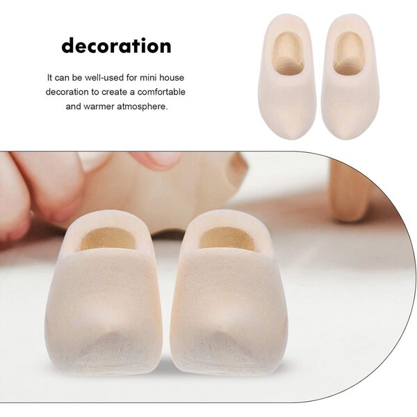 Mini Scarpe Non Verniciate per Casa delle Bambole Accessori DIY 3x1,5 cm