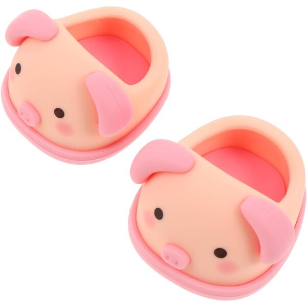 Vaguelly Scarpe per Bambole a Forma di Maialino Rosa, Accessori Estivi