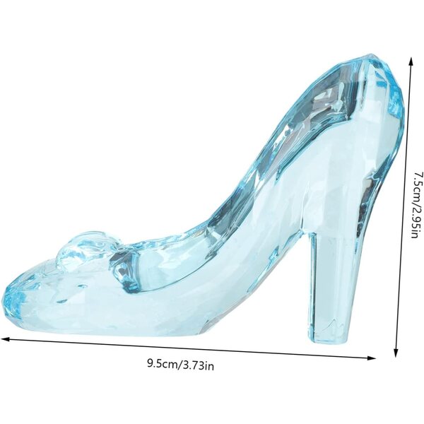 Mini Scarpa Decorativa in Cristallo Blu Vaguelly per Artigianato e Decorazione Bambini