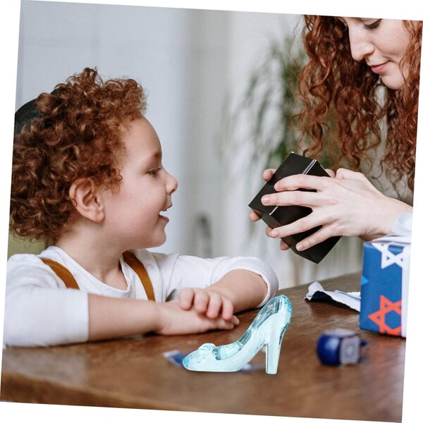 Mini Scarpa Decorativa in Cristallo Blu Vaguelly per Artigianato e Decorazione Bambini