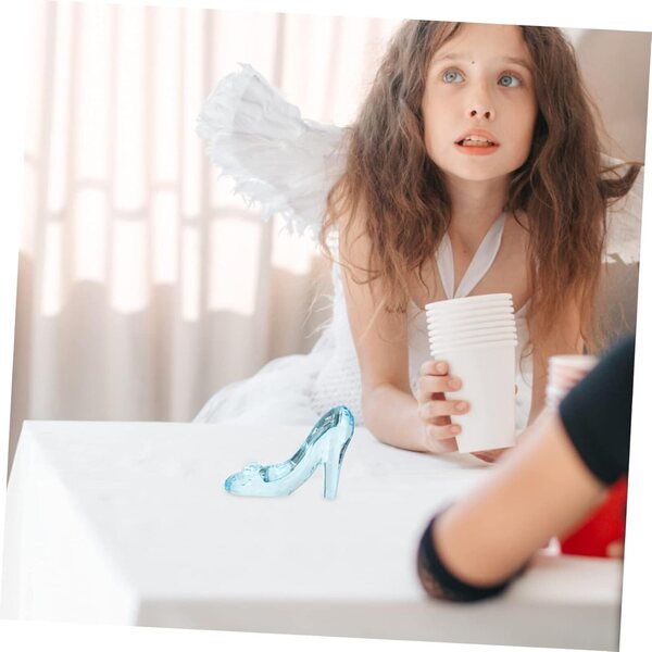 Mini Scarpa Decorativa in Cristallo Blu Vaguelly per Artigianato e Decorazione Bambini